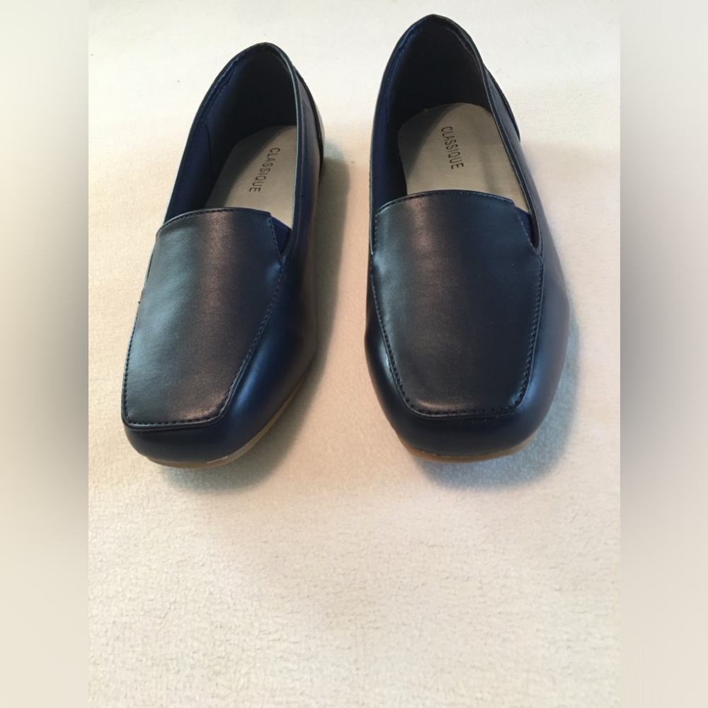 Dark Navy Flats size 8W